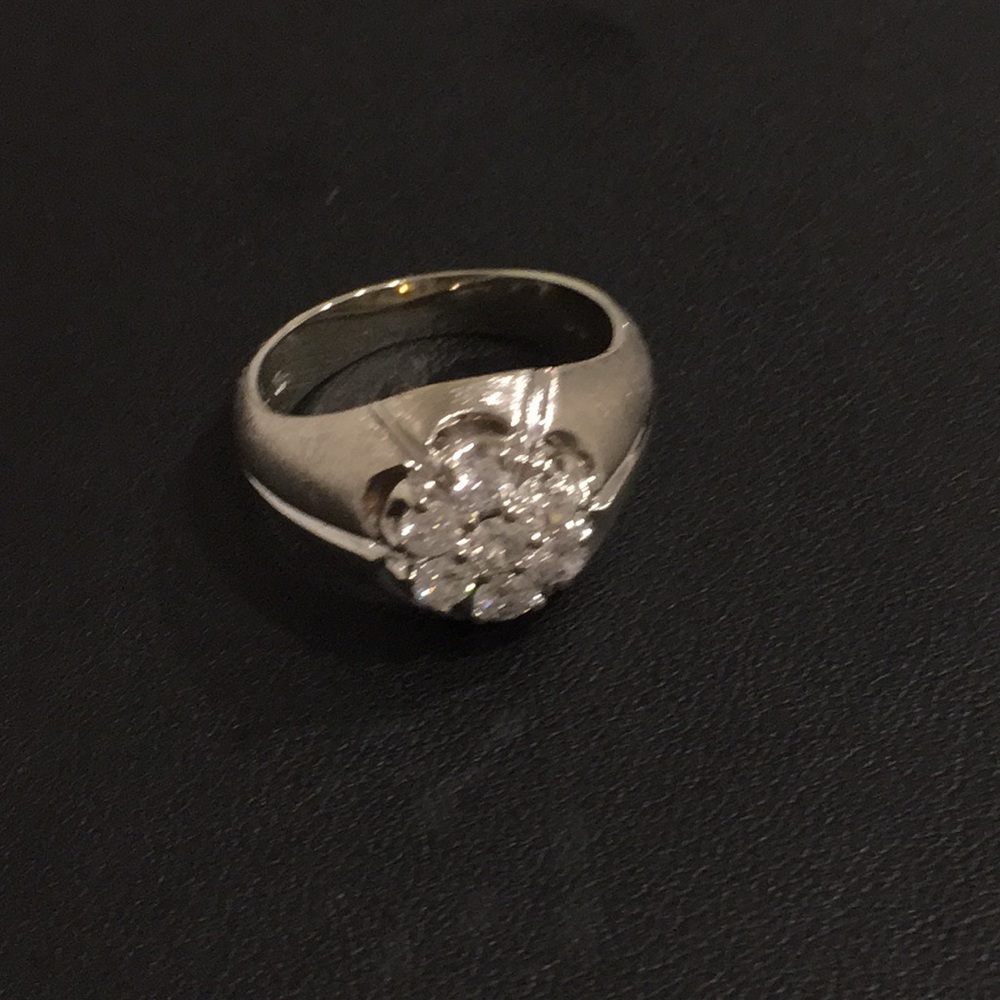 Men’s Vintage 14k White Gold .75CTW Diamond Ring